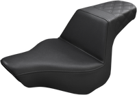 Thumbnail for SADDLEMEN Step-Up Seat - Rear Lattice Stitch - Black - FXSB 813-27-173