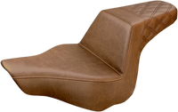 Thumbnail for SADDLEMEN Step-Up Seat - Rear Lattice Stitch - Brown - FXSB 813-27-173BR