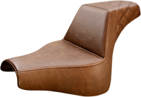 Thumbnail for SADDLEMEN Step-Up Seat - Rear Lattice Stitch - Brown - FXFB 818-28-173BR