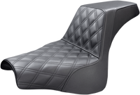 Thumbnail for SADDLEMEN Step-Up Seat - Front Lattice Stitch - Black - FXFB 818-28-172