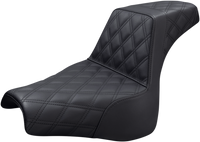 Thumbnail for SADDLEMEN Step-Up Seat - Full Lattice Stitch - Black 818-28-175
