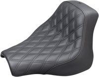 Thumbnail for SADDLEMEN Renegade Solo Seat - Lattice Stitched - Black 818-28-002LS