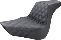 Thumbnail for SADDLEMEN Step-Up Seat - Full Lattice Stitch - Black - FL/FX '18-'23 818-27-175