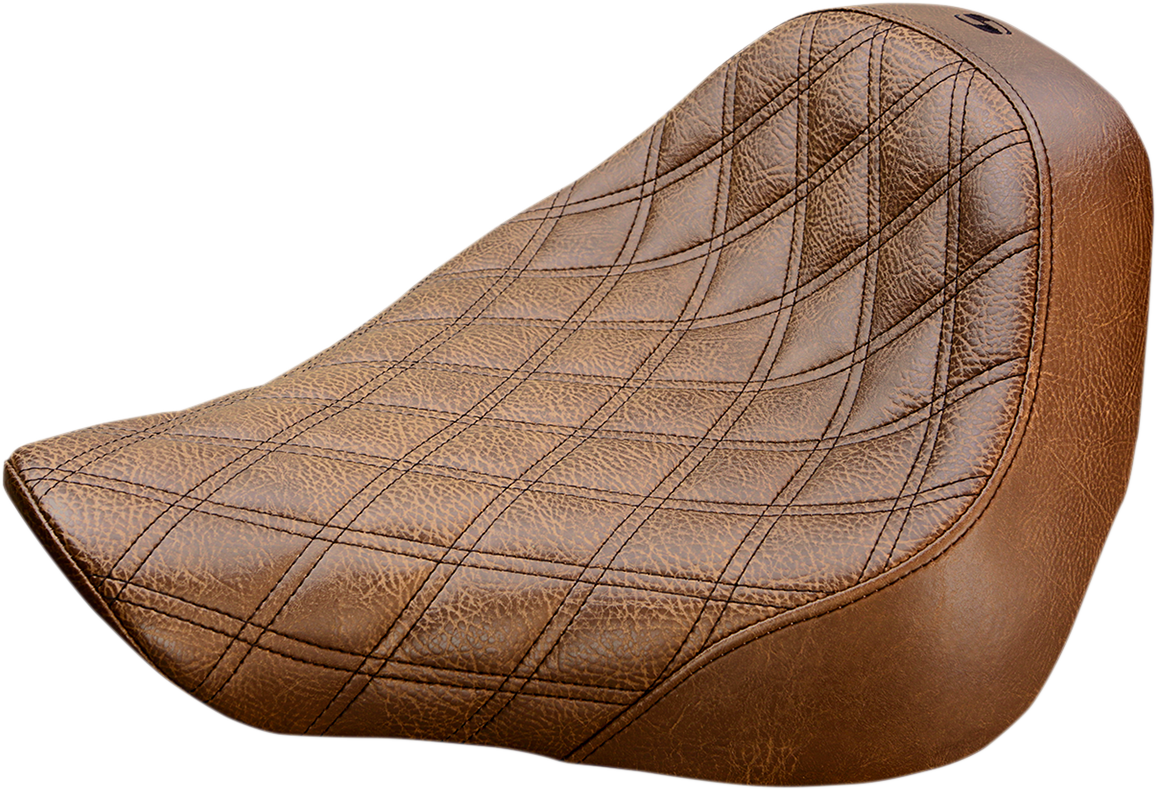 SADDLEMEN Renegade Solo Seat - Lattice Stitched - Brown - FL/FX '18-'23 818-27-002BLS