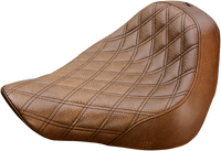 Thumbnail for SADDLEMEN Renegade Solo Seat - Lattice Stitched - Brown - FL/FX '18-'23 818-27-002BLS