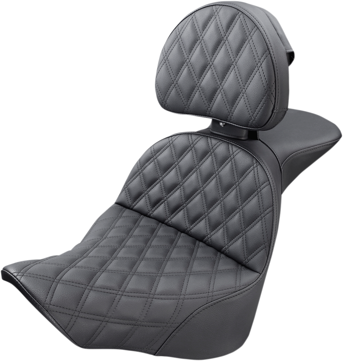 SADDLEMEN Explorer Seat - Lattice Stitched - Backrest - FL/FX '18-'23 818-27-030LS