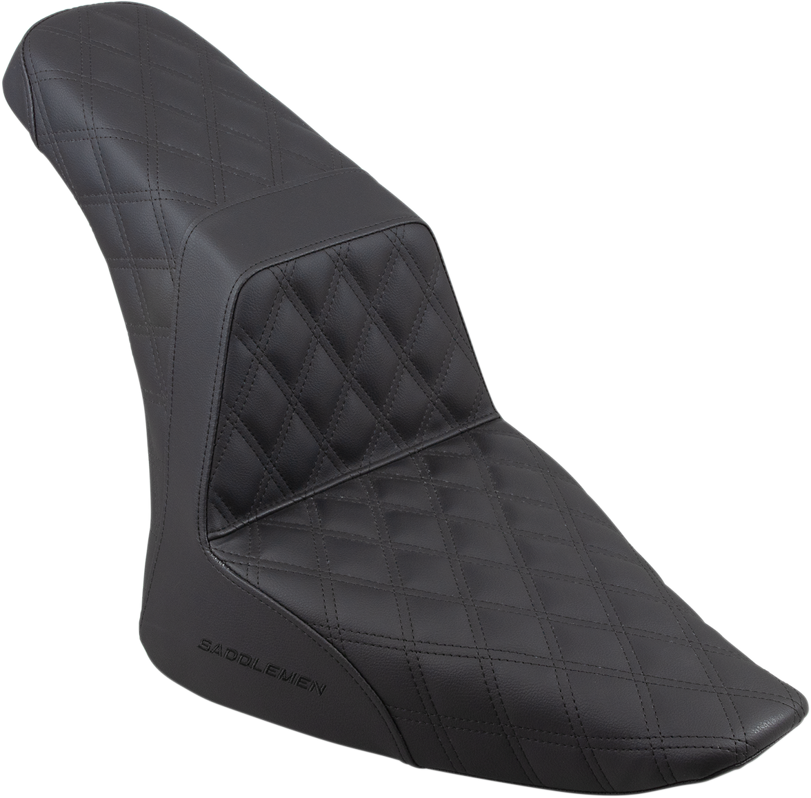 SADDLEMEN Step-Up Seat - Full Lattice Stitch - Black - FLS 812-26-175