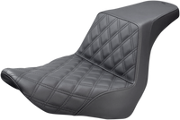 Thumbnail for SADDLEMEN Step-Up Seat - Front Lattice Stitch - Black 818-29-172