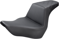 Thumbnail for SADDLEMEN Step-Up Seat - Rear Lattice Stitch - Black 818-29-173