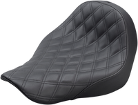 Thumbnail for SADDLEMEN Renegade Solo Seat - Lattice Stitched - Black 818-29-002LS