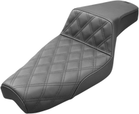 Thumbnail for SADDLEMEN Step-Up Seat - Front Lattice Stitch - Black - XL 807-03-172