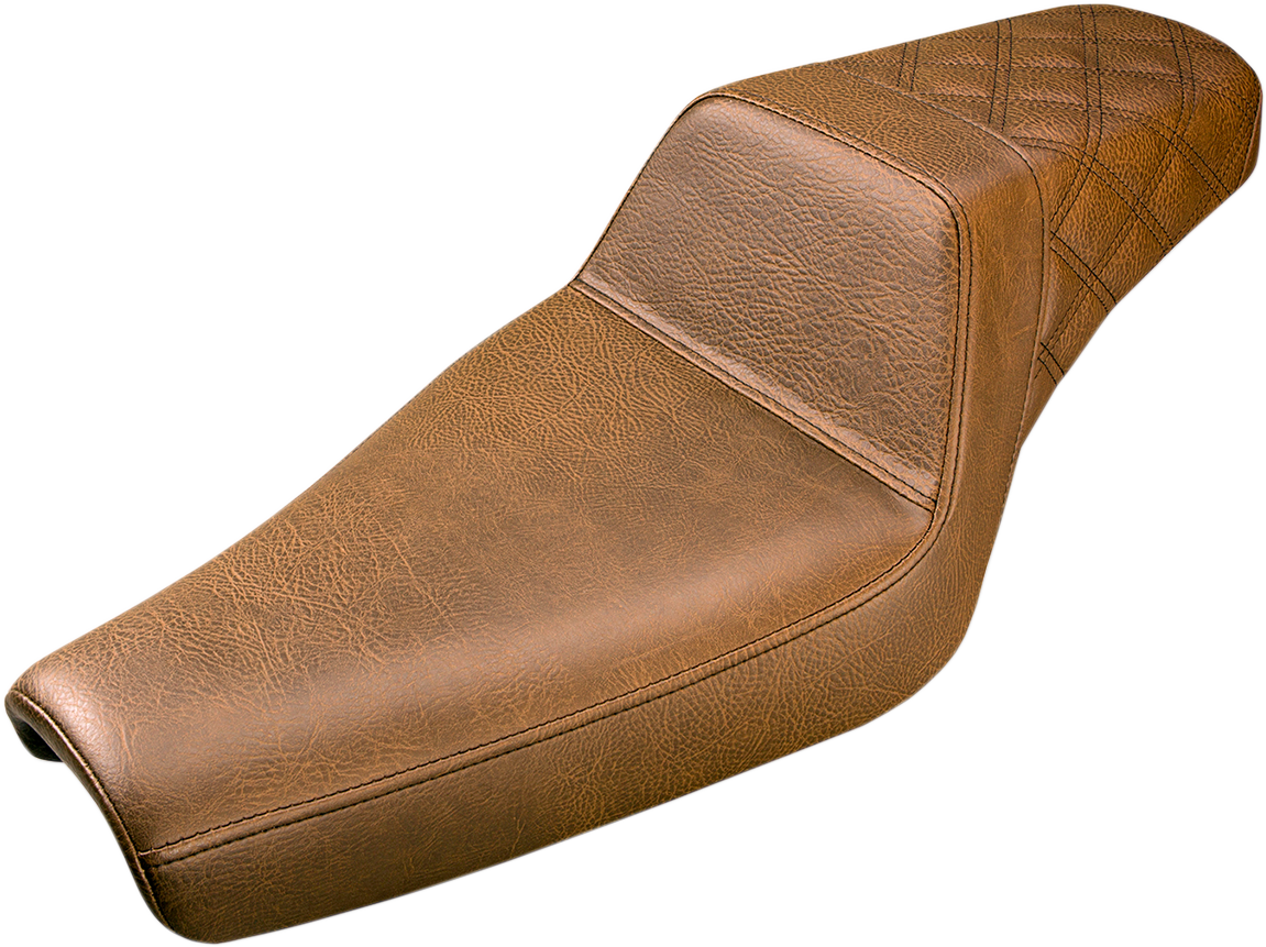 SADDLEMEN Step-Up Seat - Rear Lattice Stitch - Brown - XL 807-11-173BR