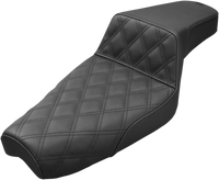 Thumbnail for SADDLEMEN Step-Up Seat - Front Lattice Stitch - Black - XL 879-03-172