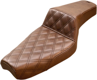 Thumbnail for SADDLEMEN Step-Up Seat - Front Lattice Stitch - Brown - XL 879-03-172BR