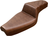 Thumbnail for SADDLEMEN Step-Up Seat - Rear Lattice Stitch - Brown - XL 879-03-173BR
