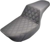 Thumbnail for SADDLEMEN Step-Up Seat - Front Lattice Stitch - Black - FXR 882-09-172
