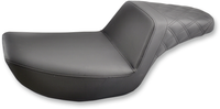Thumbnail for SADDLEMEN Step-Up Seat - Rear Lattice Stitch - Black - FXR 882-09-173