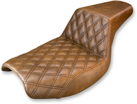 Thumbnail for SADDLEMEN Step-Up Seat - Front Lattice Stitch - Brown - FXR 882-09-172BR