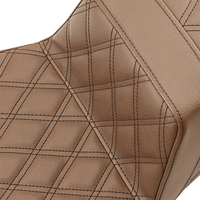 Thumbnail for SADDLEMEN Step-Up Seat - Extended Reach - Full Lattice Stitch - Brown - FL '08-'23 808-07B-175BREX