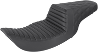 Thumbnail for SADDLEMEN Step-Up Seat - Front Tuck-n-Roll/Rear Lattice Stitch - Black 897-06-176