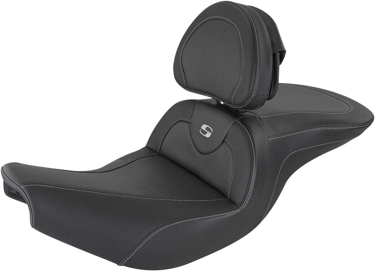 SADDLEMEN Roadsofa* Seat - Carbon Fiber - Includes Backrest - Black - Indian I14-07-185BR