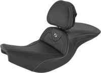 Thumbnail for SADDLEMEN Roadsofa* Seat - Carbon Fiber - Includes Backrest - Black - Indian I14-07-185BR