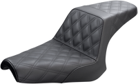 Thumbnail for SADDLEMEN Step-Up Seat - Full Lattice Stitch - Black Y13-16-175