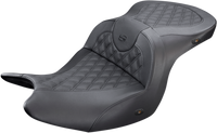 Thumbnail for SADDLEMEN Roadsofa* Seat - Without Backrest - Full Lattice Stitch - Black - Heated - GL H18-07-182HCT