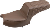 Thumbnail for SADDLEMEN Step-Up Seat - Front Smooth/Rear Lattice - Brown - Challenger I20-06-173BR
