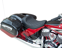Thumbnail for DRAG SPECIALTIES Solo Seat - Double Diamond - Silver Stitching - Indian '14-'22 0810-2268