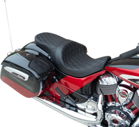 Thumbnail for DRAG SPECIALTIES Low Profile Touring Seat - Black - Smooth - Vinyl - Indian '14-'22 0810-2273