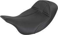 Thumbnail for SADDLEMEN Dominator Solo Seat - Extended Reach - w/o Backrest - Black w/ Gray Stitching - FL '08-'23 808-07B-0042EXT