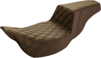 Thumbnail for SADDLEMEN Step-Up Seat - Extended Reach - Front Lattice Stitch - Brown - FL '08-'23 808-07B-172BREX