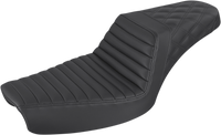 Thumbnail for SADDLEMEN Step-Up Seat - Front Tuck-n-Roll/Rear Lattice Stitch - Black 896-04-176