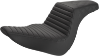Thumbnail for SADDLEMEN Step-Up Seat - Front Tuck-n-Roll/Rear Lattice Stitch - Black 818-29-176