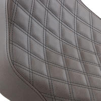 Thumbnail for SADDLEMEN Renegade Solo Seat - Lattice Stitched - Brown - FLST 818-33-002BLS