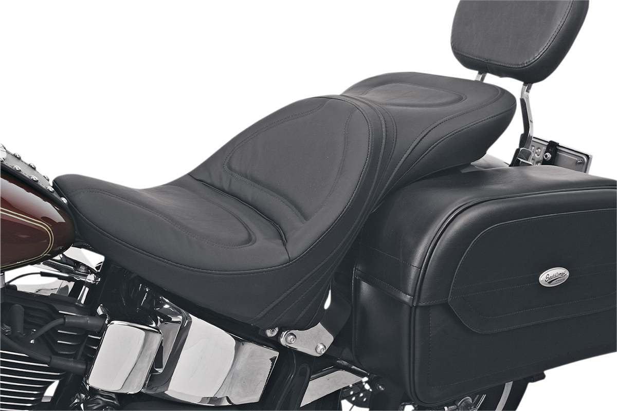 SADDLEMEN Seat - Explorer* - Without Backrest - Stitched - Black - Softail 8150JS