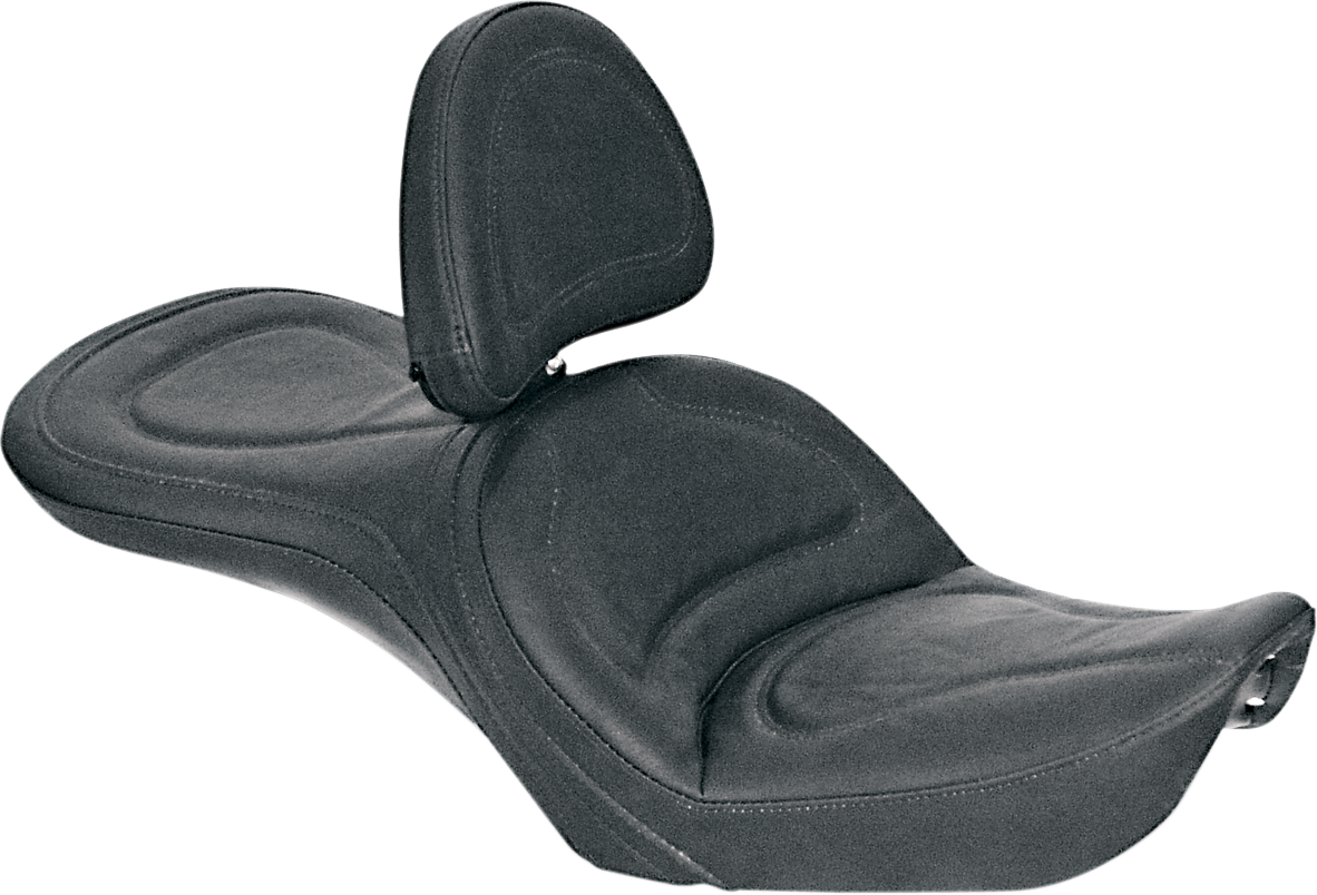 SADDLEMEN Seat - Explorer* - With Backrest - Stitched - Black - FXDWG 83G52JS