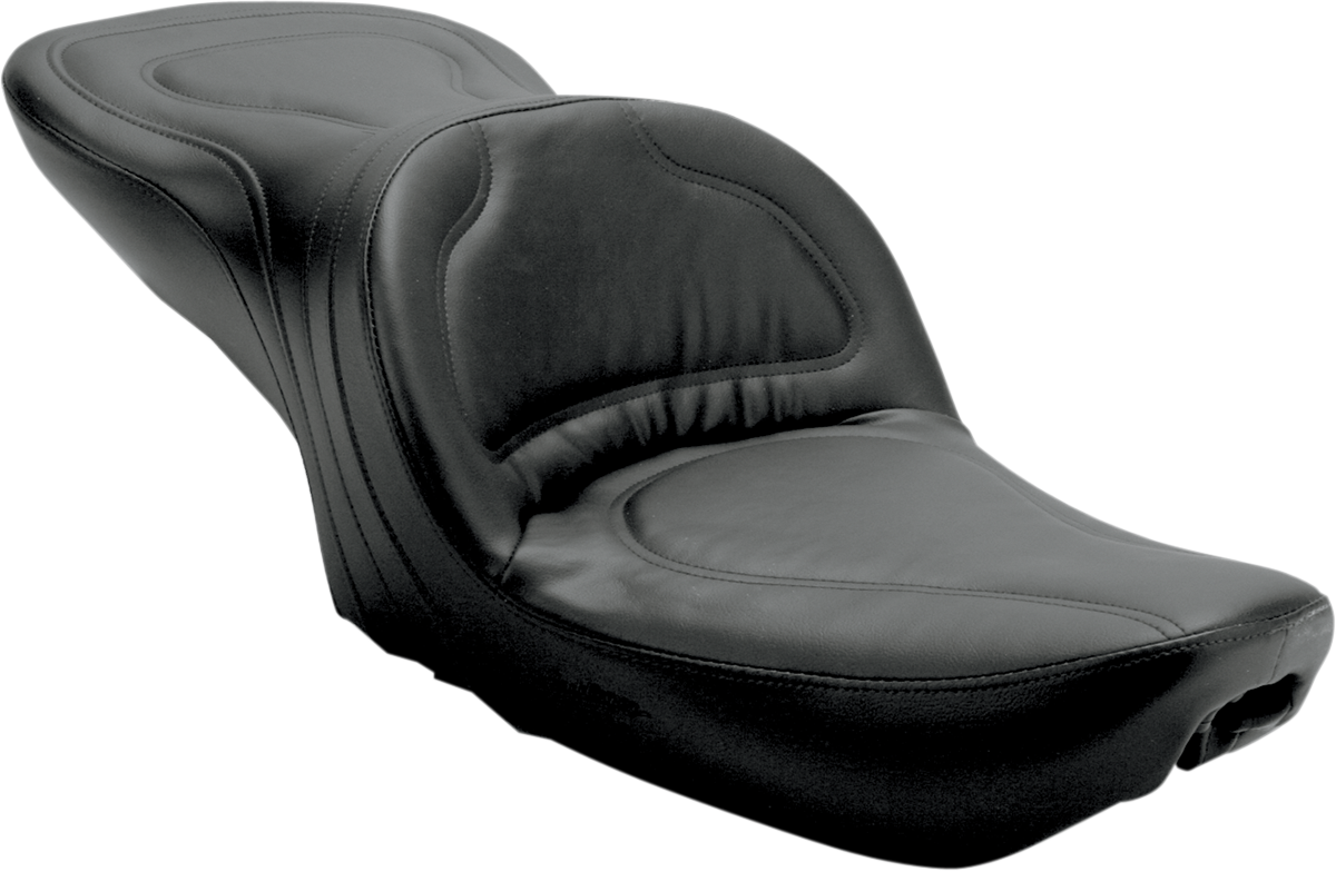 SADDLEMEN Seat - Explorer* - Without Backrest - Stitched - Black - Dyna 8950JS