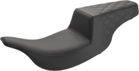 Thumbnail for SADDLEMEN Step-Up Seat - Rear Lattice Stitch - Black 897-07-173