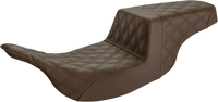 Thumbnail for SADDLEMEN Step-Up Seat - Full Lattice Stitch - Brown 897-07-175BR