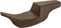 Thumbnail for SADDLEMEN Step-Up Seat - Front Lattice Stitch - Brown 897-07-172BR