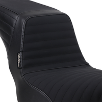 Thumbnail for LE PERA Kickflip Seat - Pleated w/ Gripp Tape - Black - Softail '18-'23 LYX-590PTGP