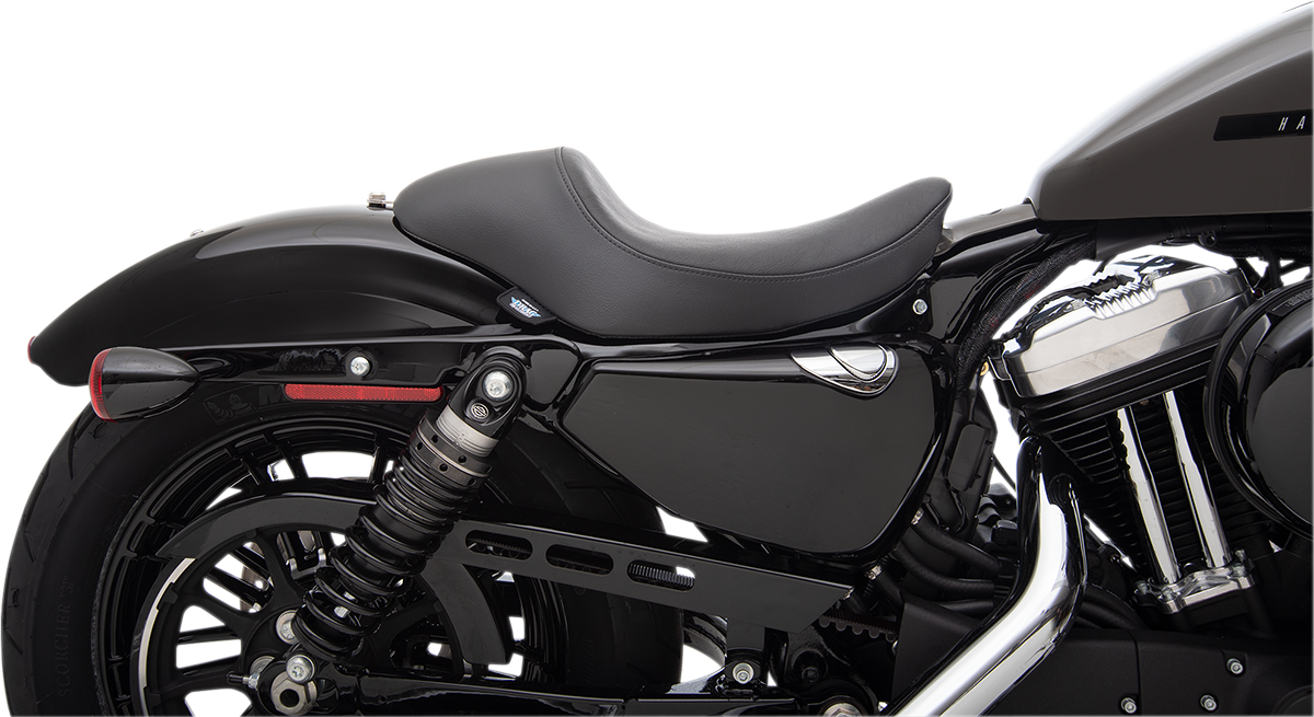 DRAG SPECIALTIES 3/4 Solo Seat - Black - Smooth - XL '04-'22 0804-0743