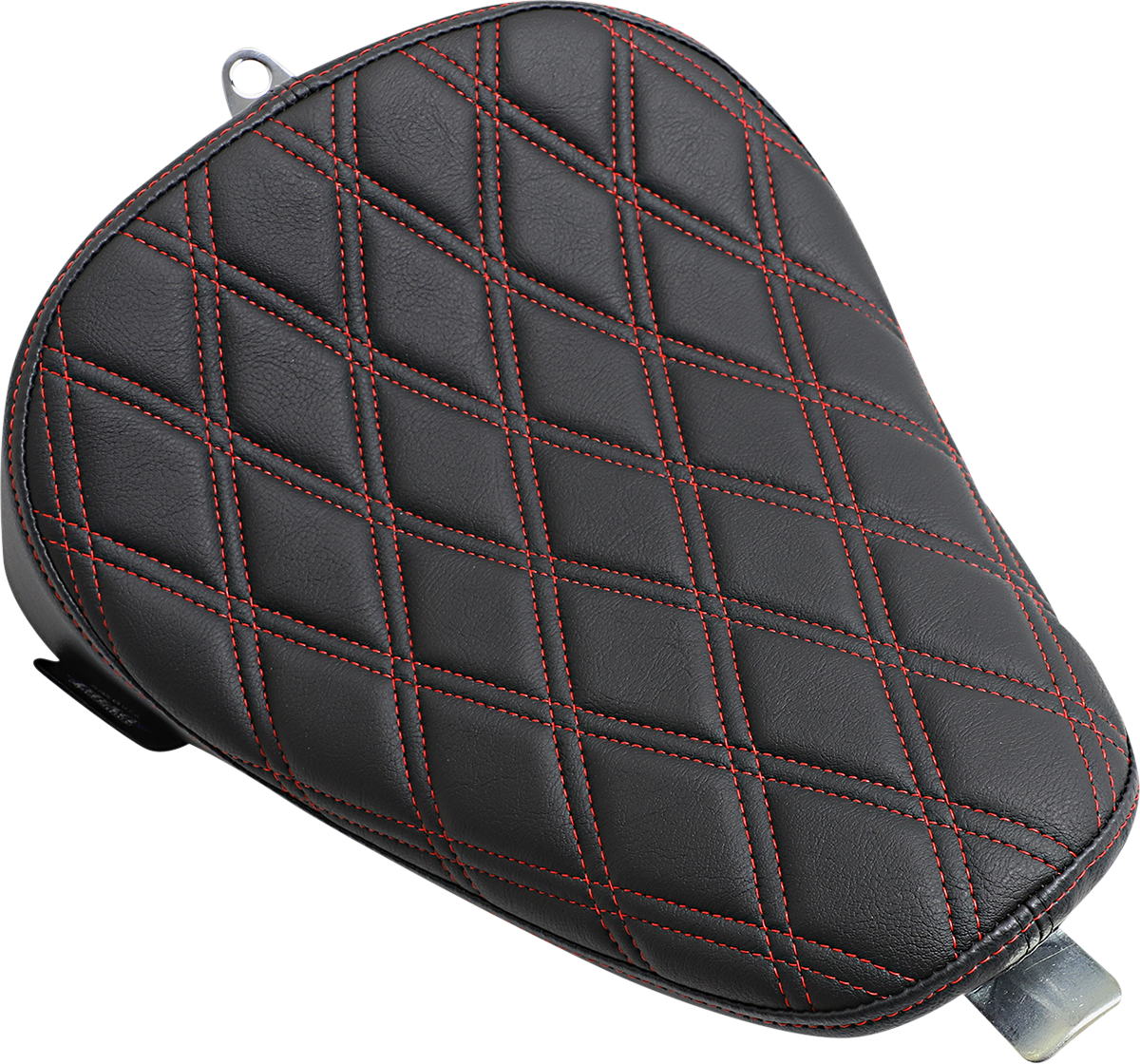 DRAG SPECIALTIES Bobber Solo Seat - Double Diamond - Red Stitch - '10-'22 XL 0804-0741