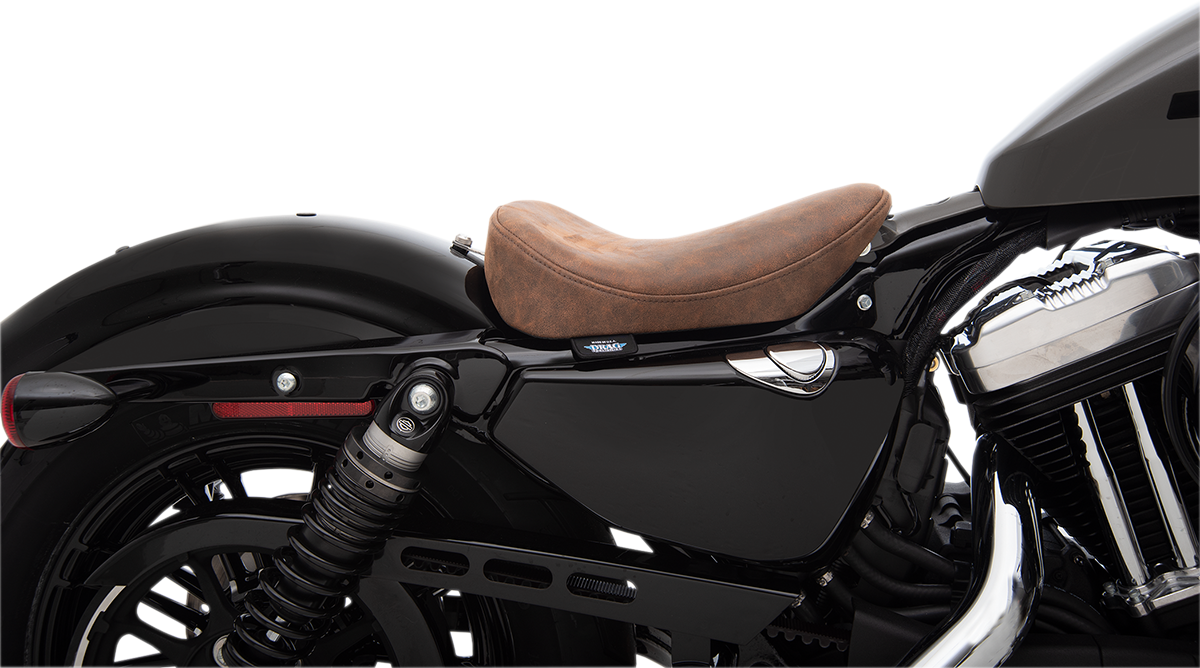 DRAG SPECIALTIES Bobber Solo Seat - Brown - Distressed - XL '10-'22 0804-0742
