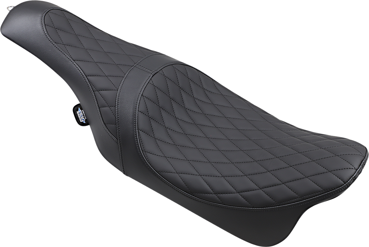 DRAG SPECIALTIES Caballero Seat - Solar Reflective Leather - Diamond Stitch - FL '08-'22 0801-1003