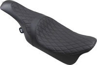 Thumbnail for DRAG SPECIALTIES Caballero Seat - Solar Reflective Leather - Diamond Stitch - FL '08-'22 0801-1003