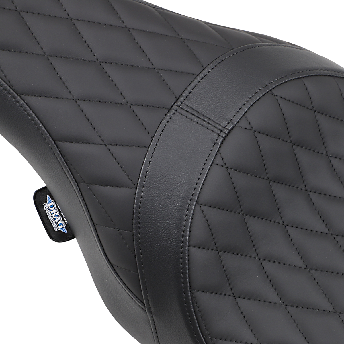 DRAG SPECIALTIES Caballero Seat - Solar Reflective Leather - Diamond Stitch - FL '08-'22 0801-1003
