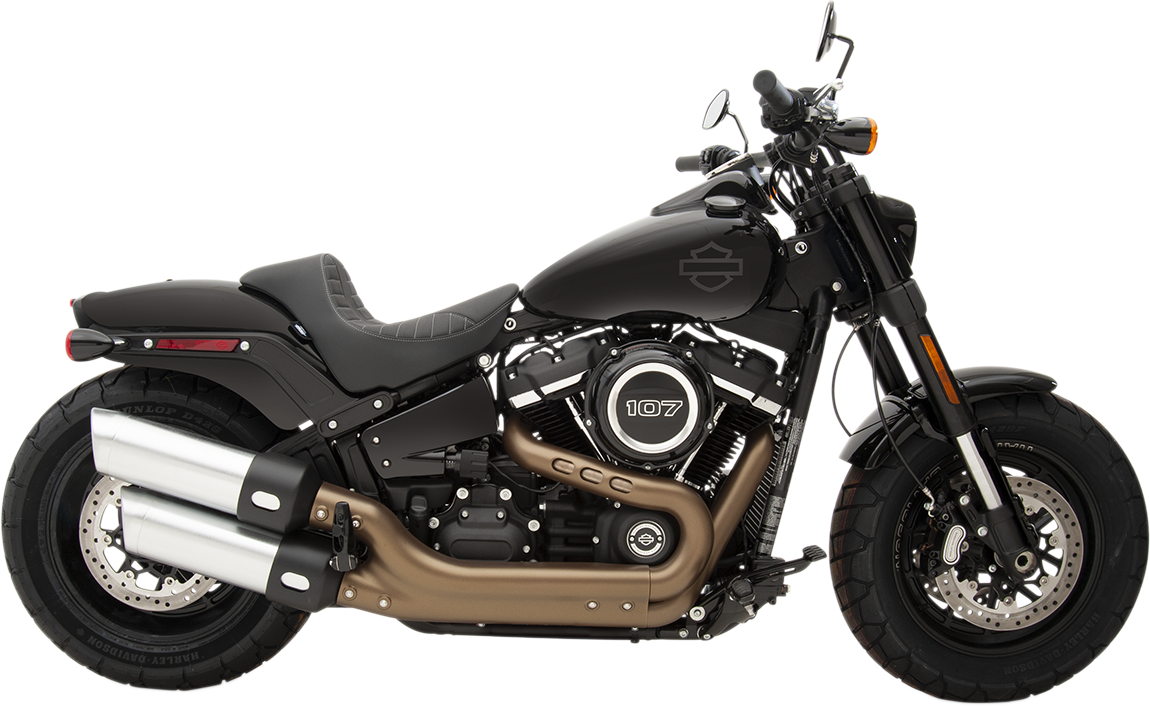 DRAG SPECIALTIES EZ-Solo Seat - Scorpion Stitch - Silver Thread - Vinyl - FXFB/S '18-'22 0802-1129